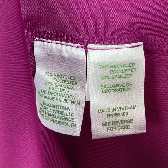 Lilly Pulitzer NWT UPF 50+ Luxletic 31.5" Carpe Vita Flare Legging Mulberry sz S - Picture 5 of 10
